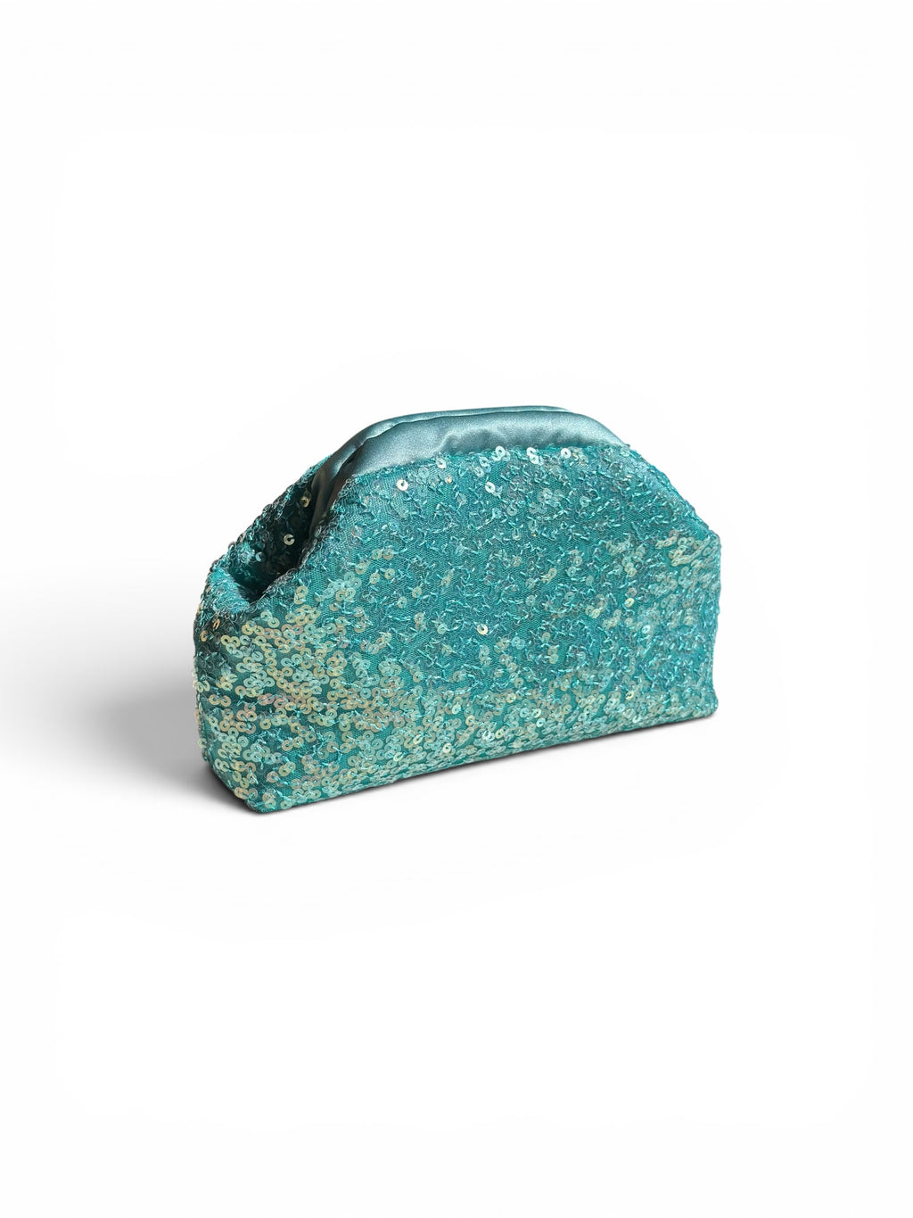 Chloe media paillettes acquamarina
