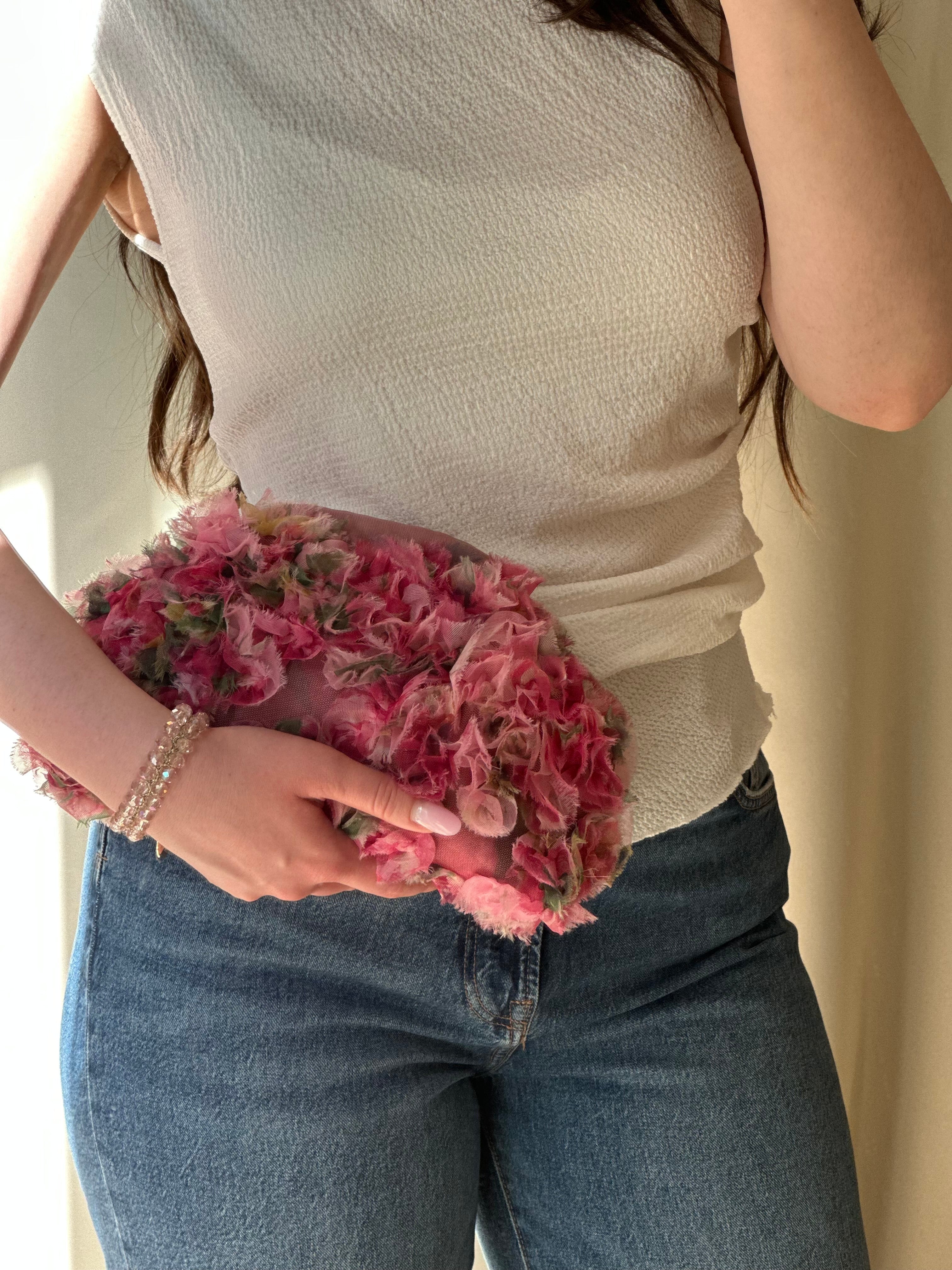 Chloe media fiori fucsia