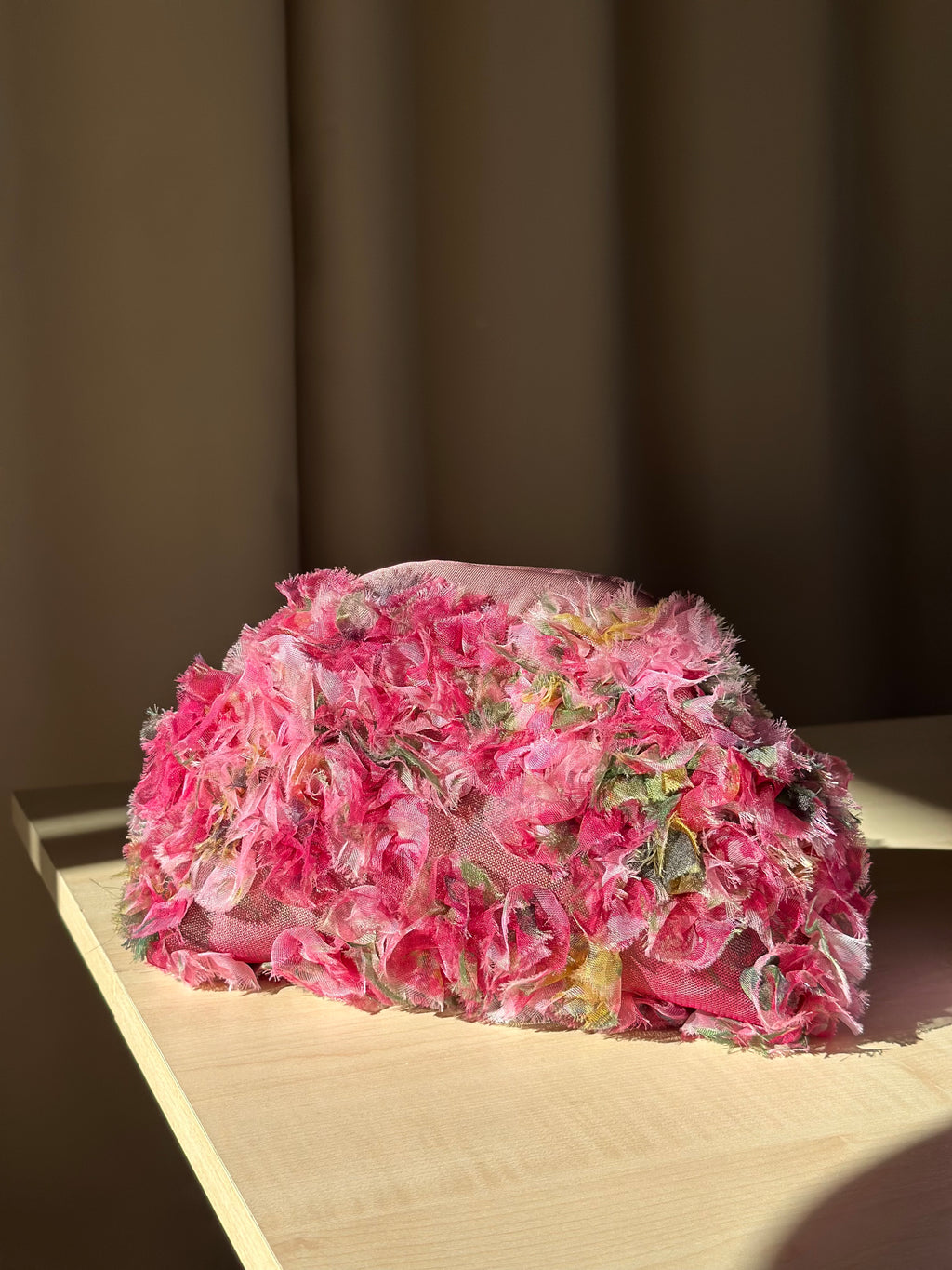 Chloe media fiori fucsia