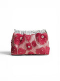 Megan media tulle rosso con fiori