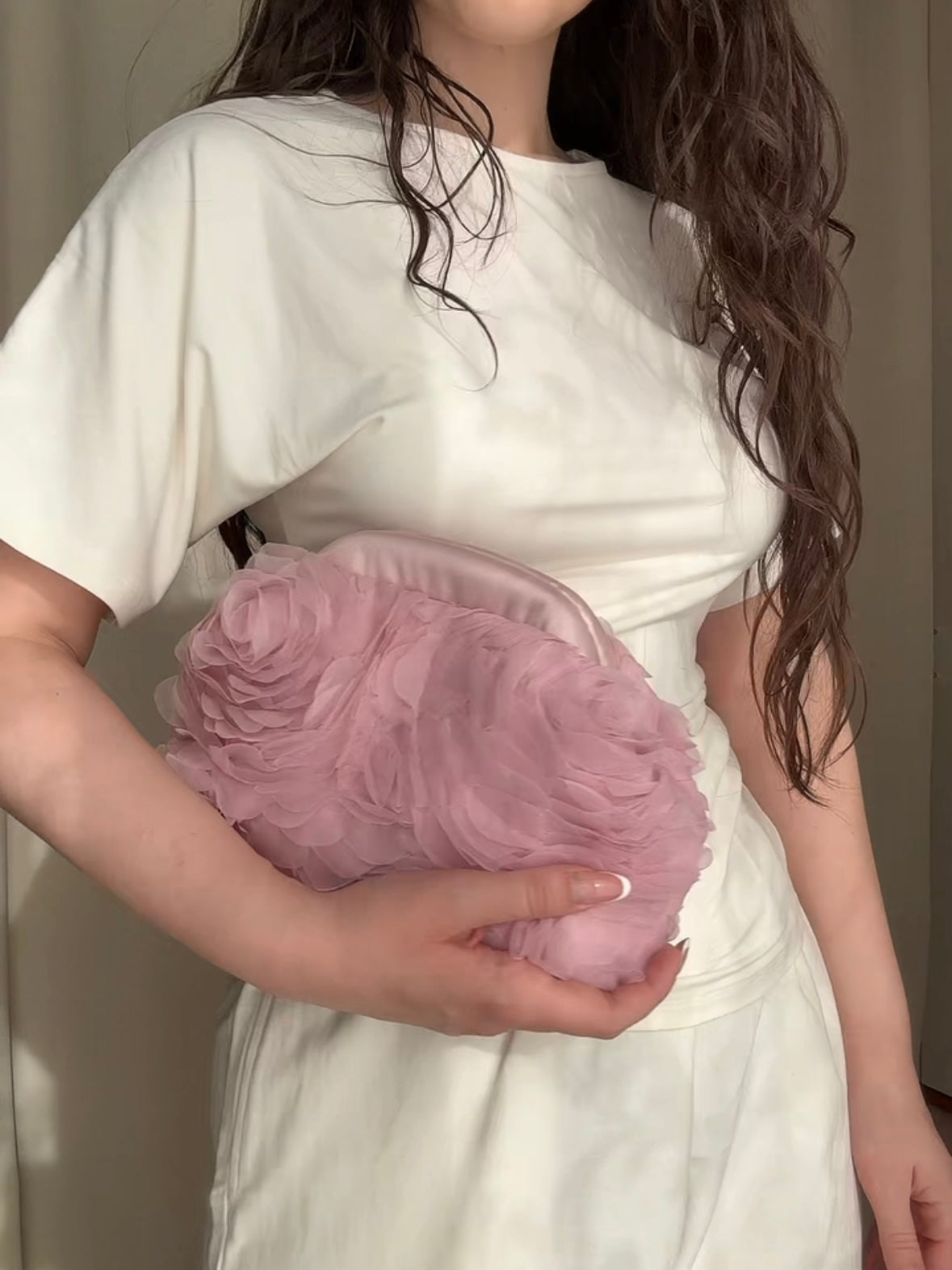 Chloe media tulle rose rosa
